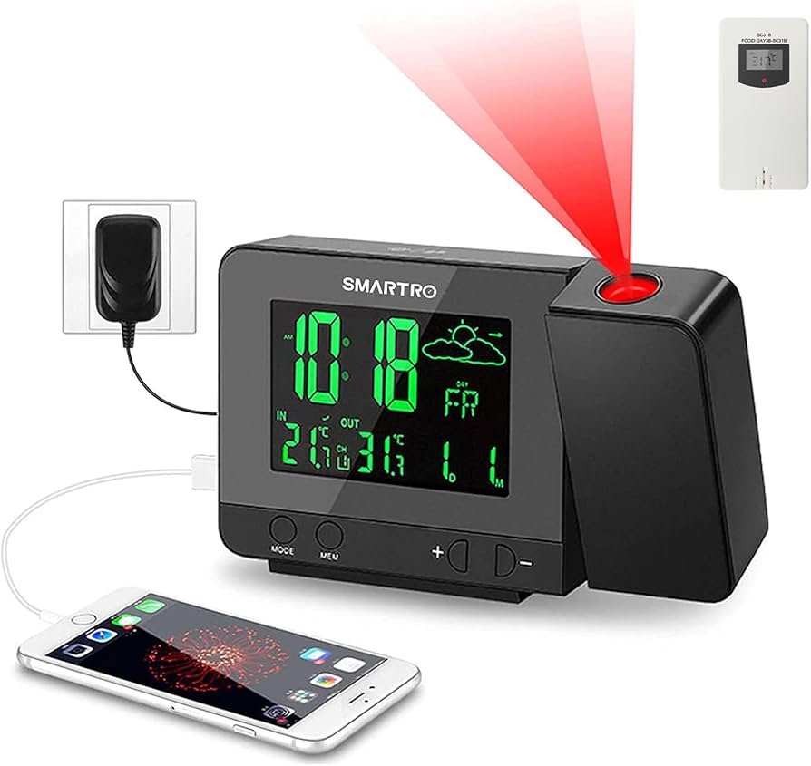 Wake Up Smart: Projection Clock with Outside Temperature Guide