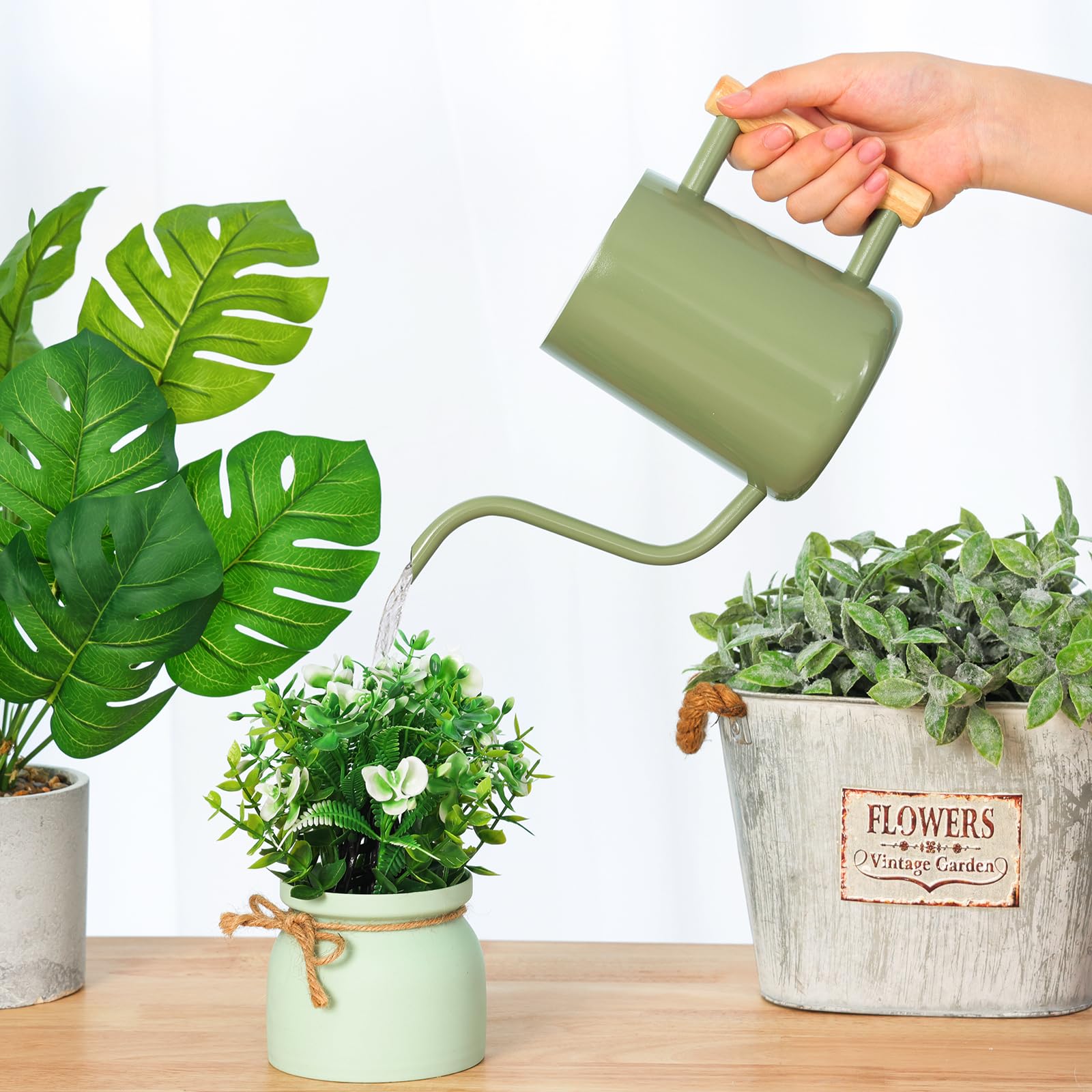 Metal Indoor Watering Can: Stylish Watering for Houseplants.