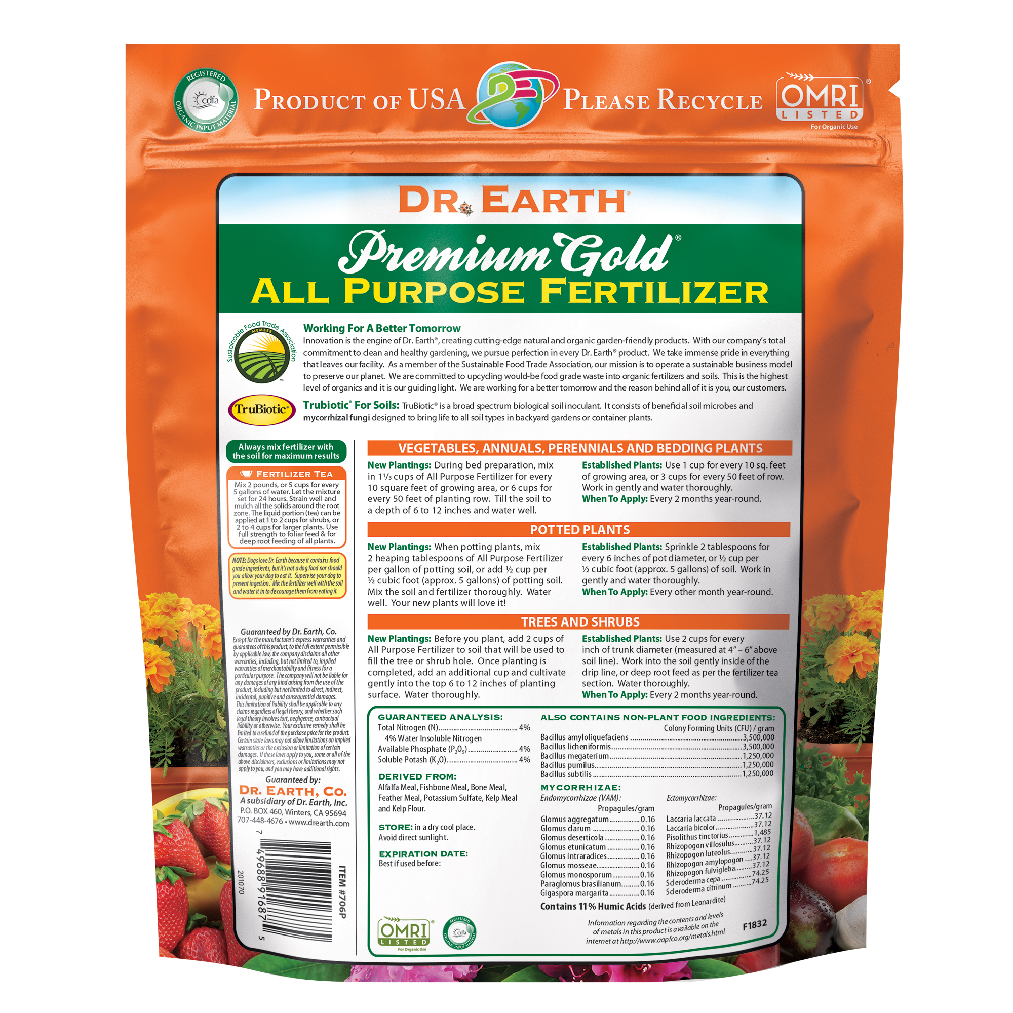 How to Use Dr Earth Premium Gold Fertilizer 50 lb?