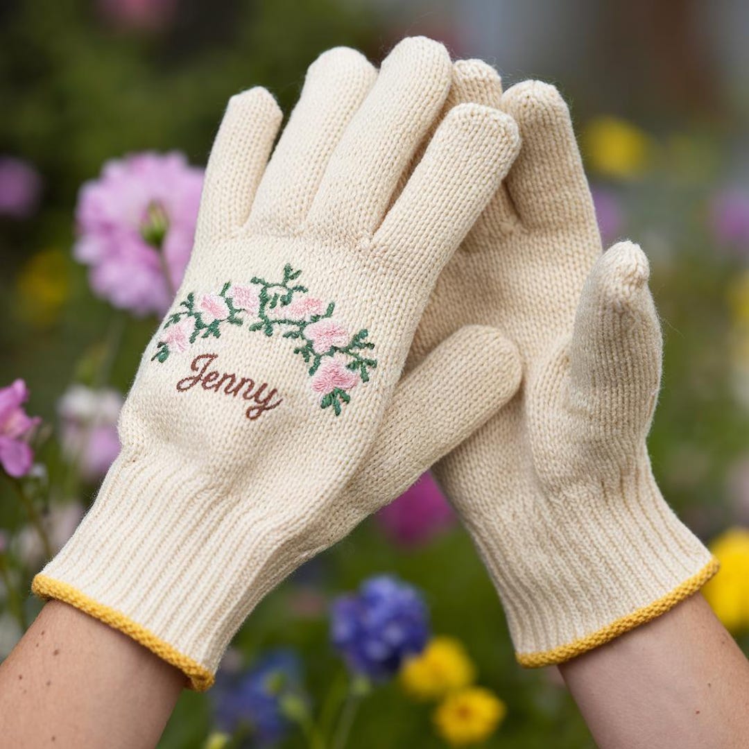 How can you make your personalized gardening gloves truly one-of-a-kind and fun? Easily customize them by adding names, cool initials, or even small pictures.