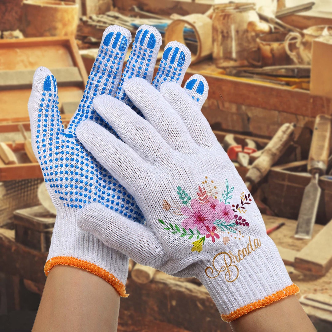 How can you make your personalized gardening gloves truly one-of-a-kind and fun? Easily customize them by adding names, cool initials, or even small pictures.