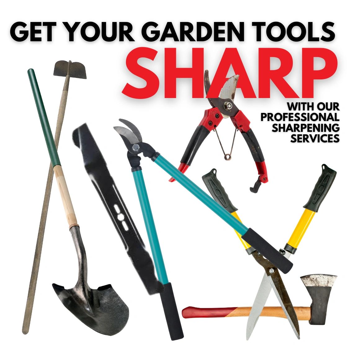 Best gardening tools sharpening service? Get garden tools sharp fast!